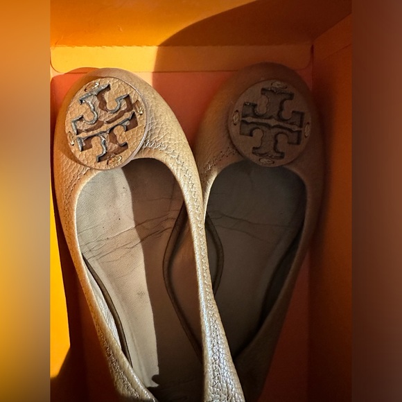 Tory Burch Minnie Leather Logo Travel Ballerina Flats Size: 7.5 - Picture 8 of 11